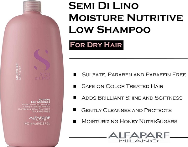 Alfaparf semi di lino Shampoo nutritivo com baixa umidade